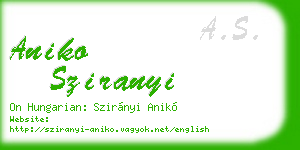 aniko sziranyi business card